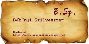 Bényi Szilveszter névjegykártya